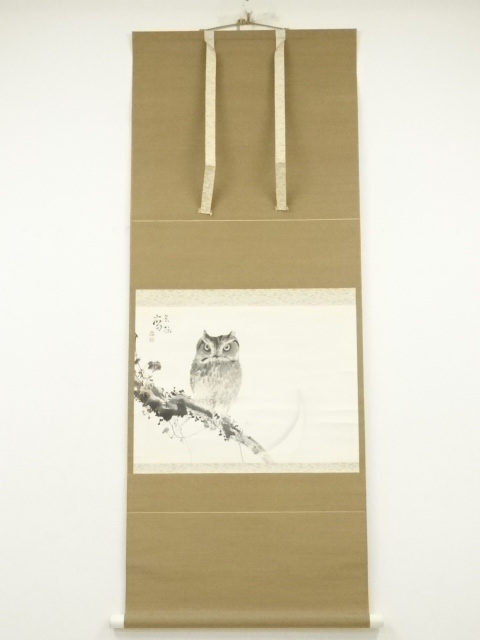 道具 ] - 道具 今井景樹筆 新月木兎 肉筆紙本掛軸（共箱）□z | ネット